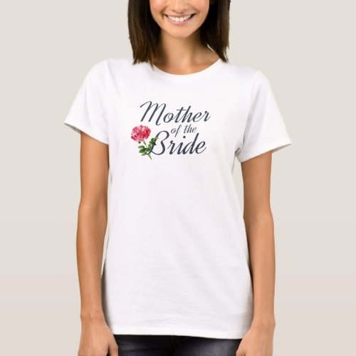Mother of the Bride Wedding Calligraphy  T_Shirt