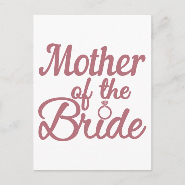 Mother Of The Bride Wedding Family Matching Postcard (Front)
