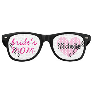 Mother of the Bride Wedding Favor Black Pink A04 Retro Sunglasses