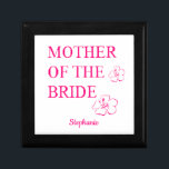 Mother Of The Bride Wedding Gift Pink Floral Box<br><div class="desc">Designed with pink floral designs and text template for name,  this makes a cool,  personalized gift for the mother of the bride!</div>