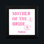 Mother Of The Bride Wedding Gift Pink Floral Gift Box<br><div class="desc">Designed with pink floral designs and text template for name,  this makes a cool,  personalized gift for the mother of the bride!</div>