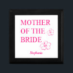 Mother Of The Bride Wedding Gift Pink Floral Gift Box<br><div class="desc">Designed with pink floral designs and text template for name,  this makes a cool,  personalized gift for the mother of the bride!</div>
