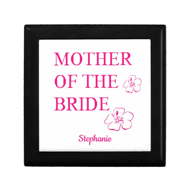 Mother Of The Bride Wedding Gift Pink Floral Gift Box (Front)
