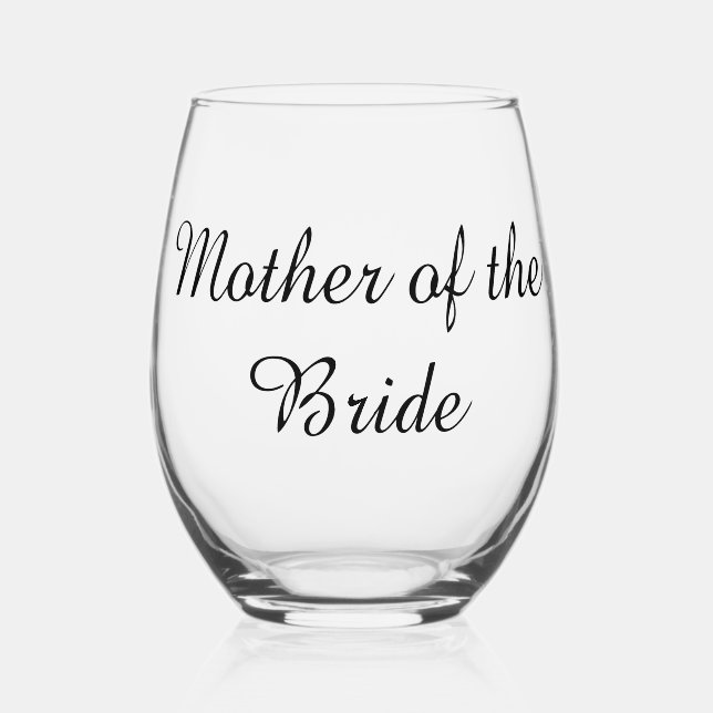 mother of the bride wedding glass (Front)