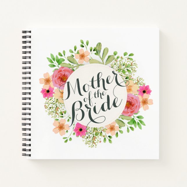Mother of the Bride Wedding Guestbook Notebook (Front)