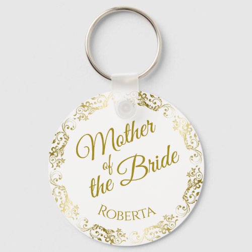 Mother of the Bride Wedding Keychain Gift