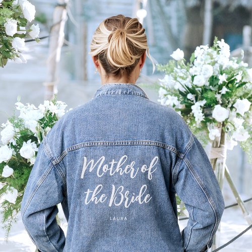 Mother of the Bride Wedding Personalized Denim Jacket