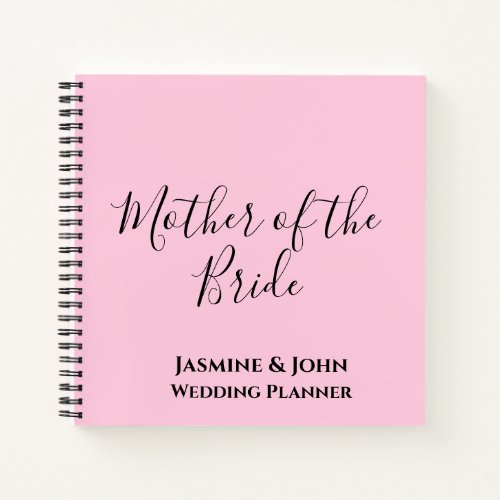Mother of the Bride Wedding Planner Notebook