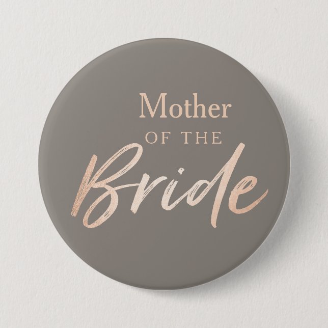 Mother of the Bride Wedding Rehearsal Pinback Button (Front)