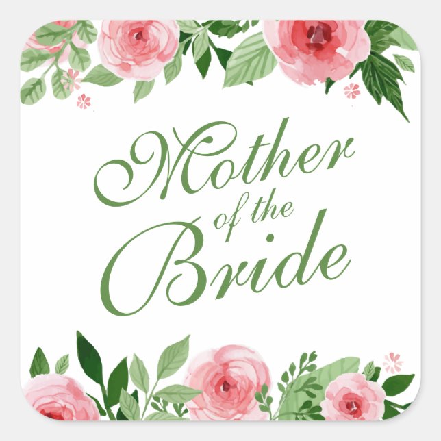 Mother of the Bride Wedding Sticker Seal (Front)