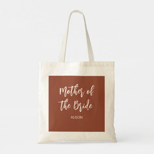 Mother of the Bride Wedding Terracotta Tote Bag