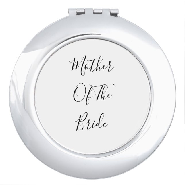 Mother Of The Bride Weddings Elegant Gift Favor Compact Mirror (Front)