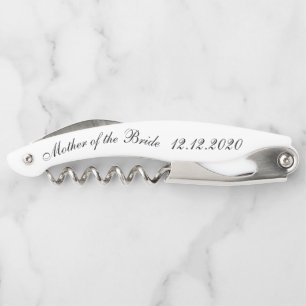 Mother of the Bride White Black Corkscrews