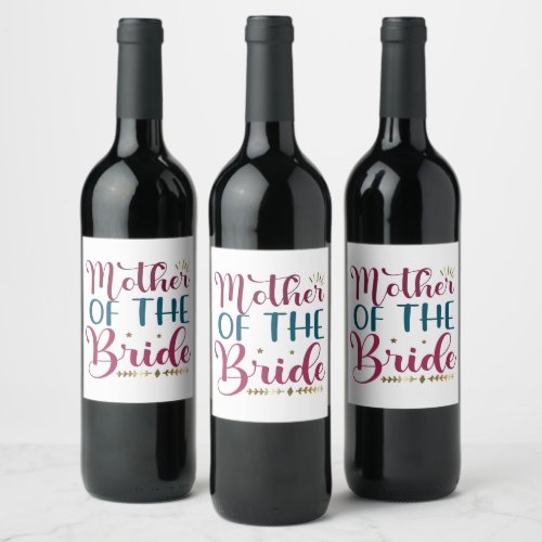 Mother of the Bride Wine Label