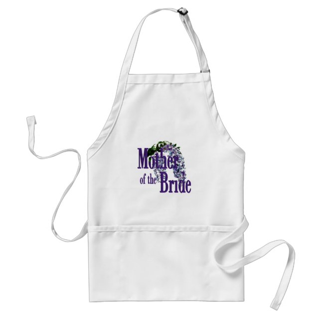 Mother of the Bride/ Wisteria Wedding Adult Apron (Front)