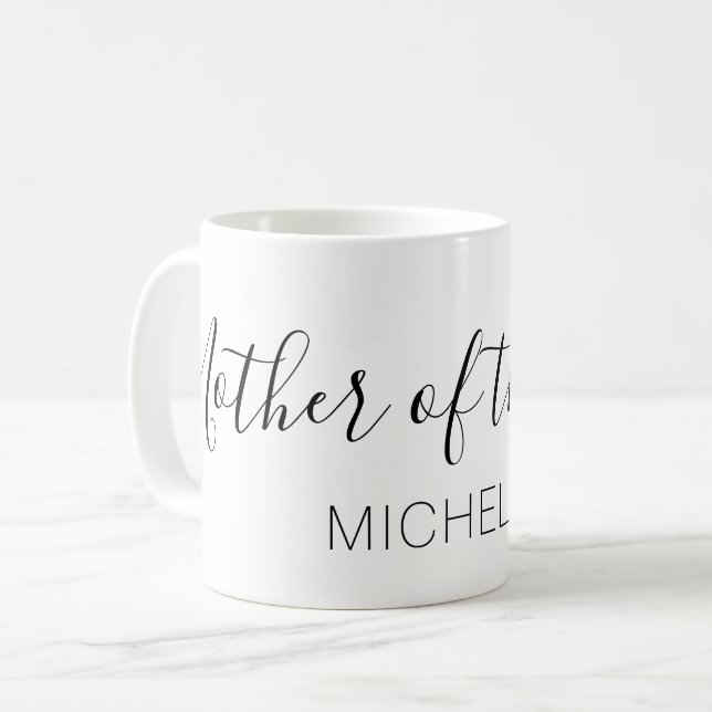 Mother of the Bride with Name Coffee Mug (Front Left)