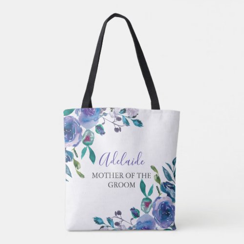 Mother of the Groom Beautiful Purple Floral Tote Bag