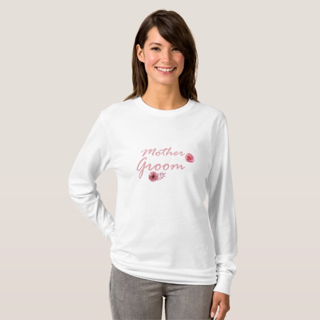 Mother of the Groom  Bridal Party Team Wedding T-Shirt (Front Full)