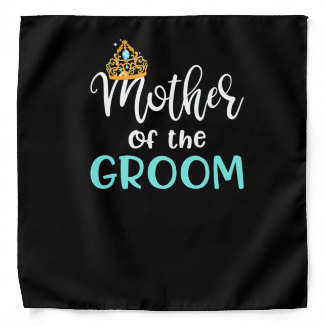 Mother of The Groom Bridal Party Wedding T Shirt Bandana (Front)