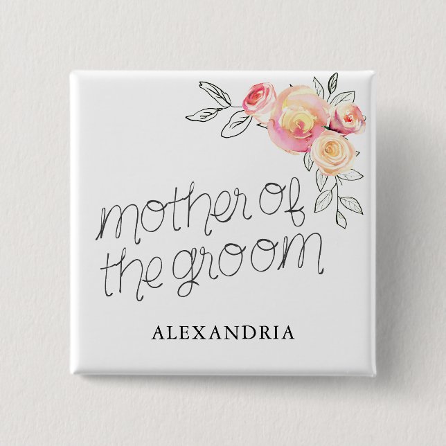 Mother of the Groom Bridal Shower Button (Front)