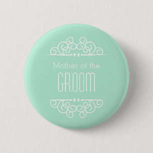 Mother of the Groom Button-Choose your own color! Pinback Button