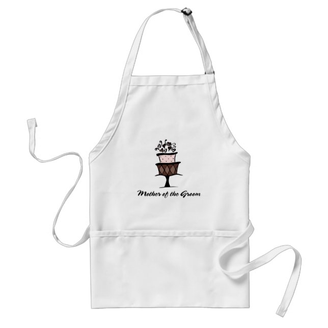 Mother of the Groom Cake Adult Apron (Front)