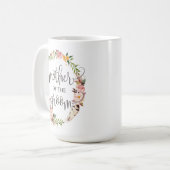Mother of the Groom, Calligraphy, Floral Wreath-7 Coffee Mug (Front Left)