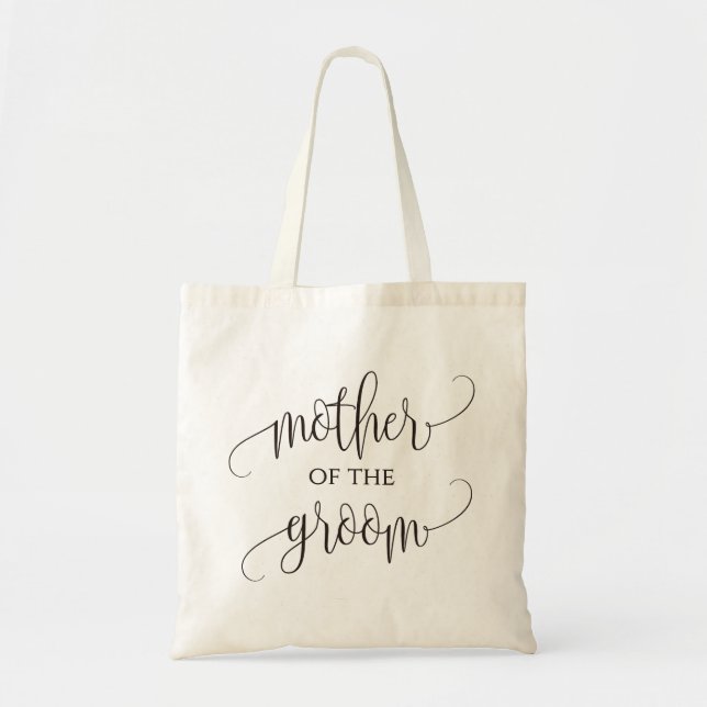 Mother of the Groom,  calligraphy, Wedding Gift Tote Bag (Front)