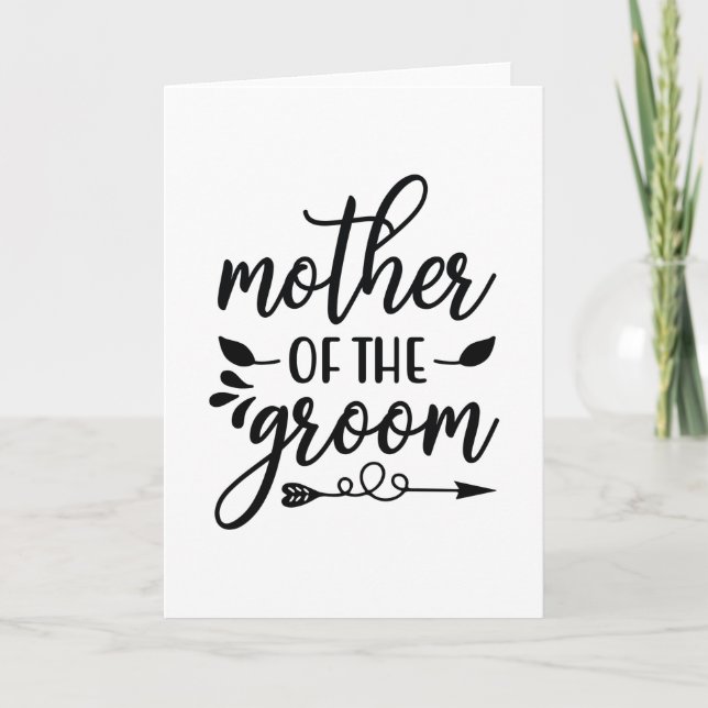 Mother of the groom card (Front)
