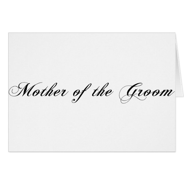 Mother of the Groom Cards (Front Horizontal)