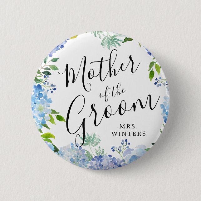 Mother of the Groom | Carolina Bloom Wedding Button (Front)
