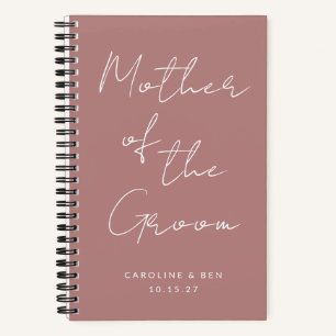 Mother of the Groom Custom Wedding Dusty Rose Notebook