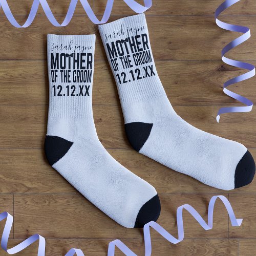 Mother of the Groom Custom Wedding Parent Socks