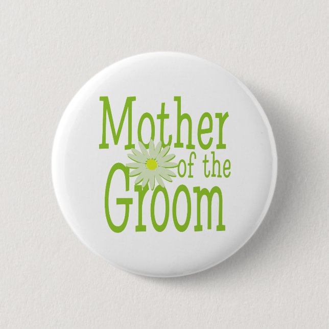Mother of the Groom/ Daisy Pinback Button (Front)