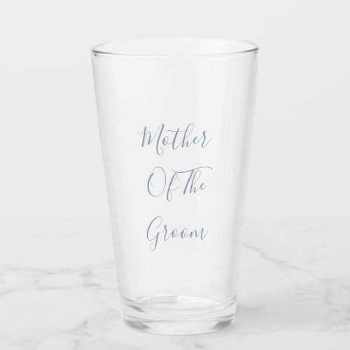 Mother Of The Groom Dusty Blue Wedding Gift Favor Glass