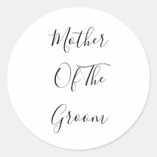 Mother Of The Groom Elegant Classy Decor 2023 Classic Round Sticker