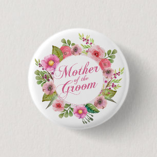 Mother of the Groom Elegant Wedding Pin Button