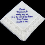 Mother Of The Groom Embroidered Gift Handkerchief at Zazzle
