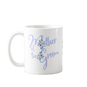 Mother of the Groom Floral Letter Wedding Party Coffee Mug