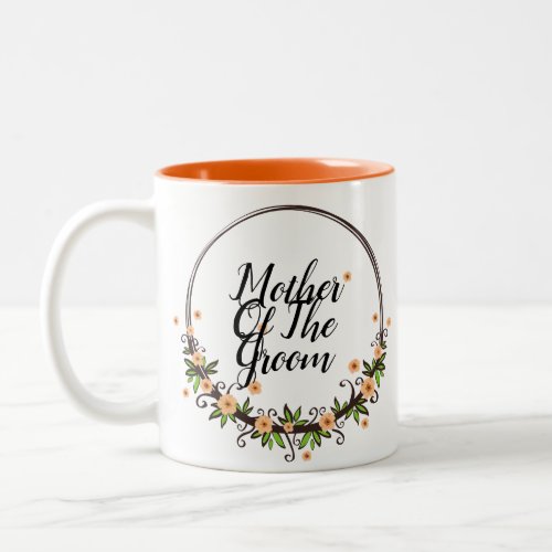 Mother Of The Groom Floral Ring Two_Tone Coffee Mug