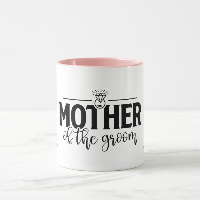 Mother of the Groom Flowing Script Personalized  Mug (Center)
