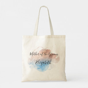 Mother of the Groom Gift Pink Blue Gray Elegant Tote Bag