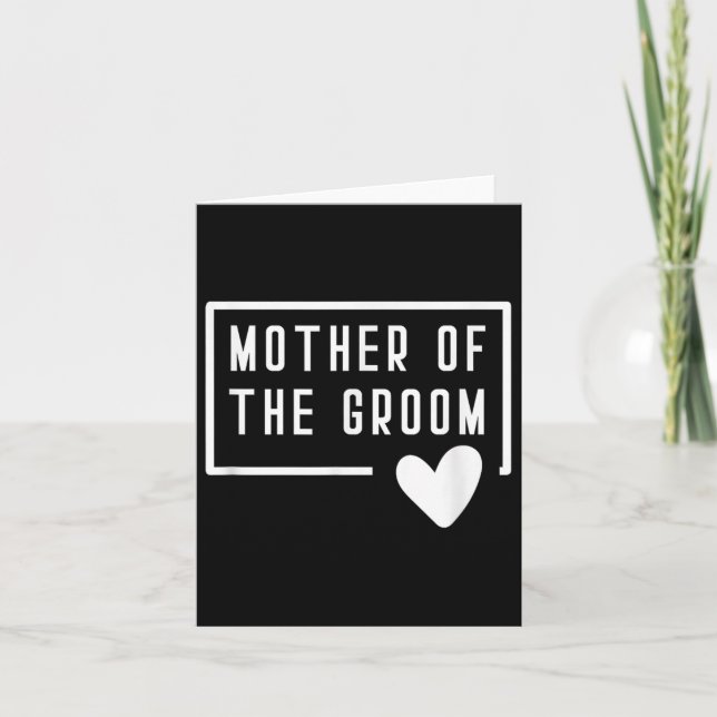 Mother Of The Groom Heart Mom Wedding Bachelorette Card (Front)