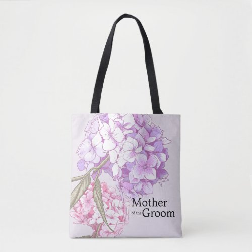 Mother Of The Groom Hydrangea Flower Personalized Tote Bag