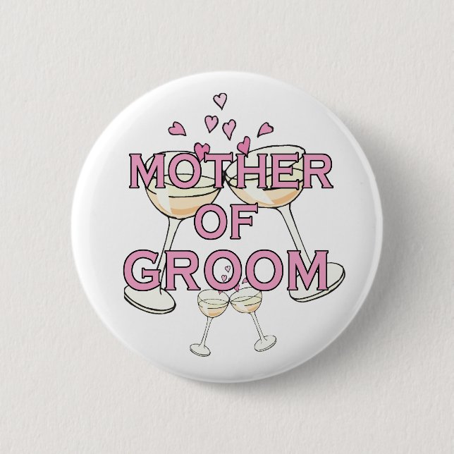 Mother of the Groom ID Pinback Button (Front)