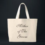 Mother of the Groom Large Tote Bag<br><div class="desc">This cute vintage tote bag is best gift idea for groom's mother at weddings. This tote bag is perfect for your mom on your life big day. It is perfect for her to keep everything wedding in one place.</div>
