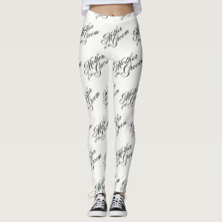 Mother of the Groom Leggings - Black on White