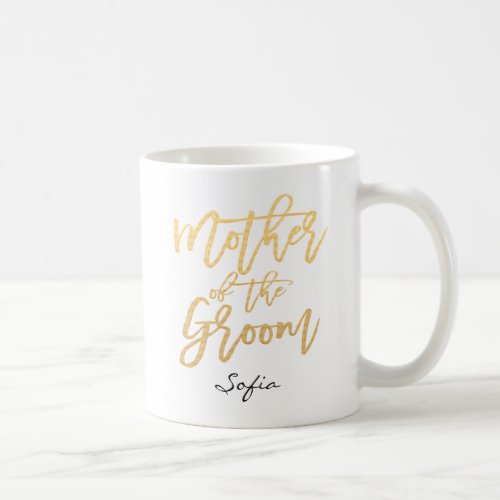 Mother of the Groom Lettering Custom Coffee Mug