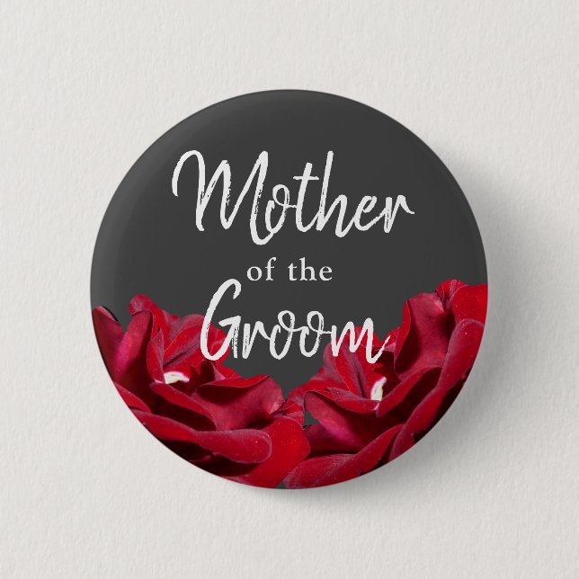 Mother of the Groom Marsala Burgundy Floral Button (Front)