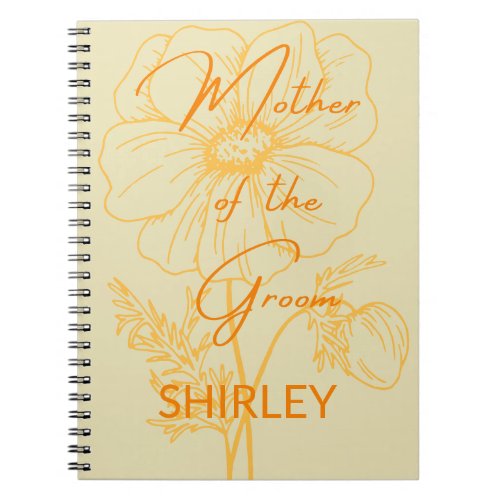 Mother of the Groom Minimalist Lilac Custom Notebook